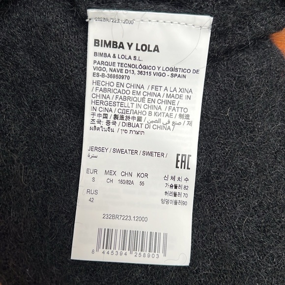 Bimba Y Lola Logo Embroidered V-Neck Jumper Sweater - Picture 8 of 8